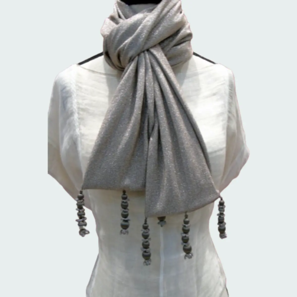 Sciarpa lurex donna oro - immagine 2