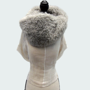 Scaldacollo in lana donna grigio