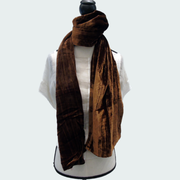 Sciarpa velluto donna rust