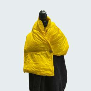 Sciarpa in piumino col. giallo