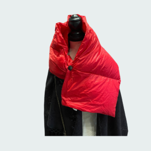 Sciarpa in piumino col. rosso