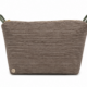 Dandy Stripe Tortora Trousse da donna in velluto