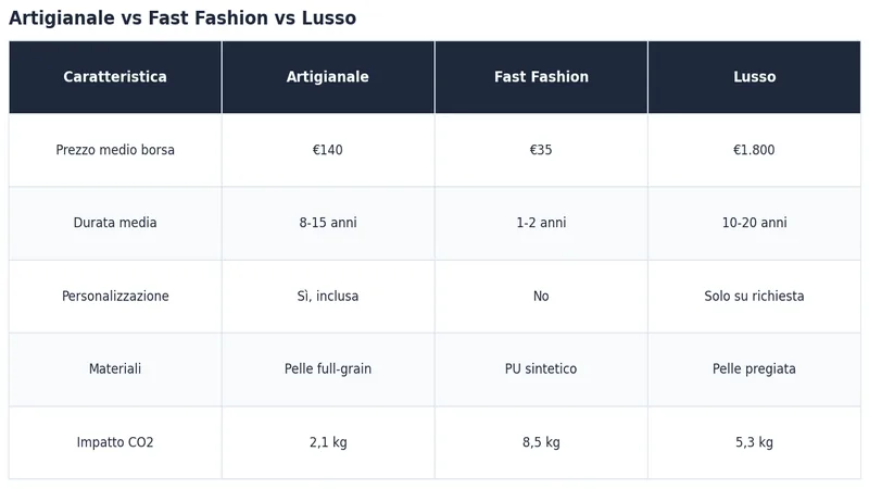 Artigianale vs Fast Fashion vs Lusso