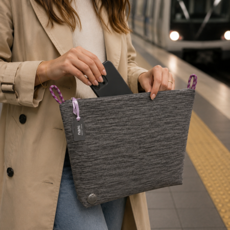 Grande Allegra Trousse da donna in raso di cotone