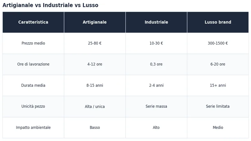 Artigianale vs Industriale vs Lusso